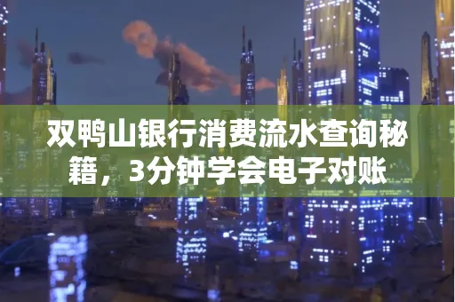 双鸭山银行消费流水查询秘籍，3分钟学会电子对账