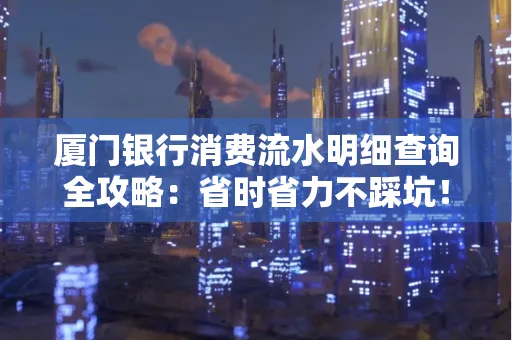 厦门银行消费流水明细查询全攻略：省时省力不踩坑！