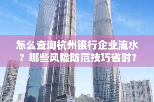 怎么查询杭州银行企业流水？哪些风险防范技巧省时？